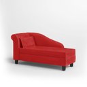 Ver imagem 7 de Recamier Diva França 1,60m Suede Vermelho - Inova Decor Inova Decorações