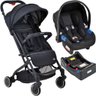 Carrinho de Bebe Burigotto Zap com Bebe Conforto e Base Black - 1
