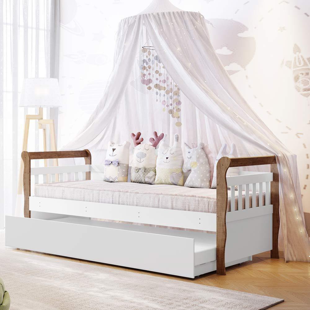 Quarto Infantil Ariel Completo Cama da Babá Júlia com Cama Auxiliar Guarda Roupa 4 Portas Cômoda - 2