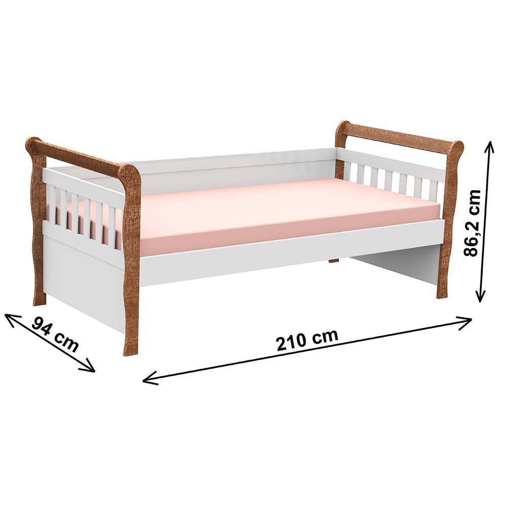 Quarto Infantil Ariel Completo Cama da Babá Júlia com Cama Auxiliar Guarda Roupa 4 Portas Cômoda - 3