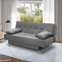 Ver imagem 1 de Sofá Cama 1,80m Iara Suede Cinza Rover & Beato