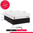 Ver imagem 3 de Cama Box Baú Viúva Preto + Colchão Life D33 Pillow Top 61x128x188cm Branco - e-Shop Casa
