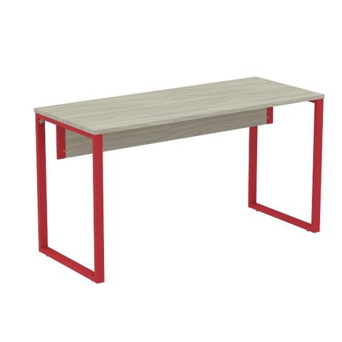 Mesa Escritório P25 Tub Pandin 170 Cm Larg X 70 Cm Prof Tampo Mdp Casablanca Pé Aço Tubular