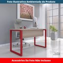 Ver imagem 2 de Mesa Escritório P25 Tub Pandin 170 Cm Larg X 70 Cm Prof Tampo Mdp Casablanca Pé Aço Tubular