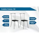 Ver imagem 2 de Cadeira Sala de Jantar 154 Aço Kit 2 Uni Ouro Velho - Assento Camur?a Conhaque - Carraro