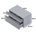 Ver imagem 3 de Gabinete para Banheiro com Rodízio 80cm 2 Gavetas Safira Inferior Marrom/Rovere