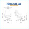 Cadeira Presidente Job Frisokar Crepe Preto Nr17 - 5