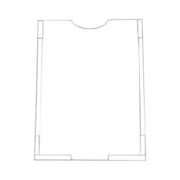 Kit com 2 Displays Acrílico A4 em Acrílico Cristal 2mm - Retrato - Abertura Topo - 2