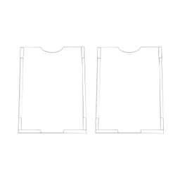 Kit com 2 Displays Acrílico A4 em Acrílico Cristal 2mm - Retrato - Abertura Topo - 1