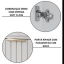 Ver imagem 4 de Gabinete Suspenso Banheiro Noruega 60cm com Cuba e Espelheira Treviso Branco