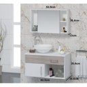 Ver imagem 3 de Conjunto Gabinete Para Banheiro com Cuba e Espelheira Stilo
