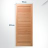 Folha de Porta Maciça 210x70cm Eucalipto Pm09 Veneziana Cruzeiro Portas - 3