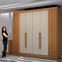 Ver imagem 7 de Guarda Roupa Casal 6 Portas São Carlos Cinamomo Off White – Leifer Móveis