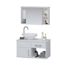 Ver imagem 3 de Conjunto Gabinete para Banheiro com Cuba e Espelheira Stilo Branco