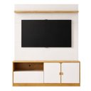 Ver imagem 3 de Estante Home para Tv 55 Polegadas e Nicho Monza Bege Cinamomo/Off White