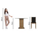 Ver imagem 6 de Conjunto Sala de Jantar Madesa Nanda Mesa Tampo de Vidro Redondo 4 Cadeiras - Rustic/preto
