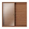 Janela de alumínio Veneziana 03 folhas Amadeirado Classic - 120X120 - 1