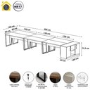 Ver imagem 6 de Plataforma Trabalho 1,20m P/ 6 Pessoas com Armário F5 Office Cor:cinza Sagrado com Preto