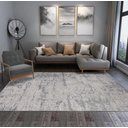 Ver imagem 5 de Tapete Sala sem Pelo Abstrato Cinza 200x250cm Antiderrapante