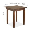 Ver imagem 3 de Mesa 4 Lugares Quadrada 80cm Madeira Maciça