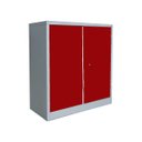 Ver imagem 1 de Armário De Aço Baixo 2 Portas Multi Uso Pequeno Vermelho