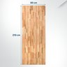 Folha de Porta Maciça 210x60cm Eucalipto com Emenda Pm26 Mexicana Cruzeiro Portas - 3