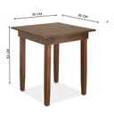 Ver imagem 3 de Mesa 4 Lugares Quadrada 90cm Madeira Maciça 