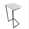 Mesa Apoio Canto Lateral Notebook Sofá Cama Branco Preto - 1