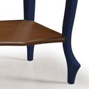 Ver imagem 4 de Aparador para Sala com Pés Luis Xv Gaveta e Prateleira 1019p Linz Móveis - Azul Petróleo/imbuia