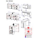 Ver imagem 3 de Armário de Cozinha Compacta com Bancada Americana Veneza Multimóveis Mp2200 Preto/branco