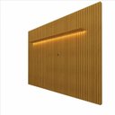 Ver imagem 2 de Painel Ripado Para Tv até 85 Polegadas com Led 1 Prateleira 273,6cm Gelius Móveis