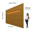 Ver imagem 4 de Painel Ripado Para Tv até 85 Polegadas com Led 1 Prateleira 273,6cm Gelius Móveis