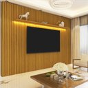 Ver imagem 1 de Painel Ripado Para Tv até 85 Polegadas com Led 1 Prateleira 273,6cm Gelius Móveis