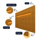 Ver imagem 5 de Painel Ripado Para Tv até 85 Polegadas com Led 1 Prateleira 273,6cm Gelius Móveis