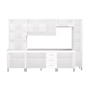Ver imagem 4 de Armário de Cozinha Modulada Completa Viena 15 Portas 3 Gavetas 295cm Branco Fidelita Móveis
