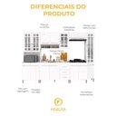 Ver imagem 2 de Armário de Cozinha Modulada Completa Viena 15 Portas 3 Gavetas 295cm Branco Fidelita Móveis