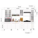 Ver imagem 7 de Armário de Cozinha Modulada Completa Viena 15 Portas 3 Gavetas 295cm Branco Fidelita Móveis