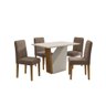 Conjunto Sala De Jantar 1,20M 4 Cad Ype/Off White/ Marrom - 1