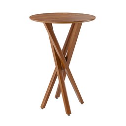 Conjunto Bistro Caribe com 2 Banquetas Karina Pés em Madeira Maciça Premium Sacada Pub Cor Bege - 4