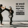 Adesivo de Parede Frase Se Você Está Aqui, Seja Fiel À Sua Decisão - 4