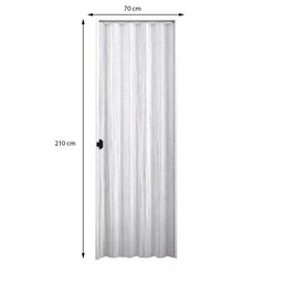 Porta Sanfonada Interna Plasbil PVC Mont Blan, 210 x 70 cm - 2