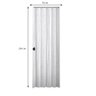 Porta Sanfonada Interna Plasbil PVC Mont Blan, 210 x 70 cm - 2
