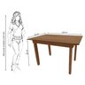 Mesa 4 Lugares Retangular 120x70cm Madeira Maciça  - 4