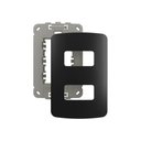 Ver imagem 1 de Placa com Suporte Margirius B3 Colors 4x2 para 2 Módulos Horizontais Preto Ebony