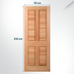 Folha de Porta Maciça em Eucalipto Acabamento Natural 210x70cm PM44 Hagá Cruzeiro Portas Marrom - 3 Folha de Porta Maciça em Eucalipto Acabamento Natural 210x70cm PM44 Hagá Cruzeiro Portas Marrom - 3
