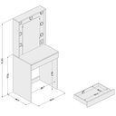 Ver imagem 4 de Penteadeira Camarim Infantil com Espelho 1 Gaveta Lily 