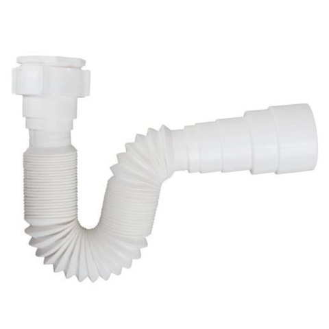 Kit 100 Sifão Simples Sanfonado Universal Tubo Extensivo para Pias