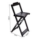 Ver imagem 2 de Cadeira Bistro Alta Dobravel de Madeira - Preto