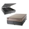 Conjunto Box Baú King San Diego Cinza 193x203x74 Espuma D33 - 2