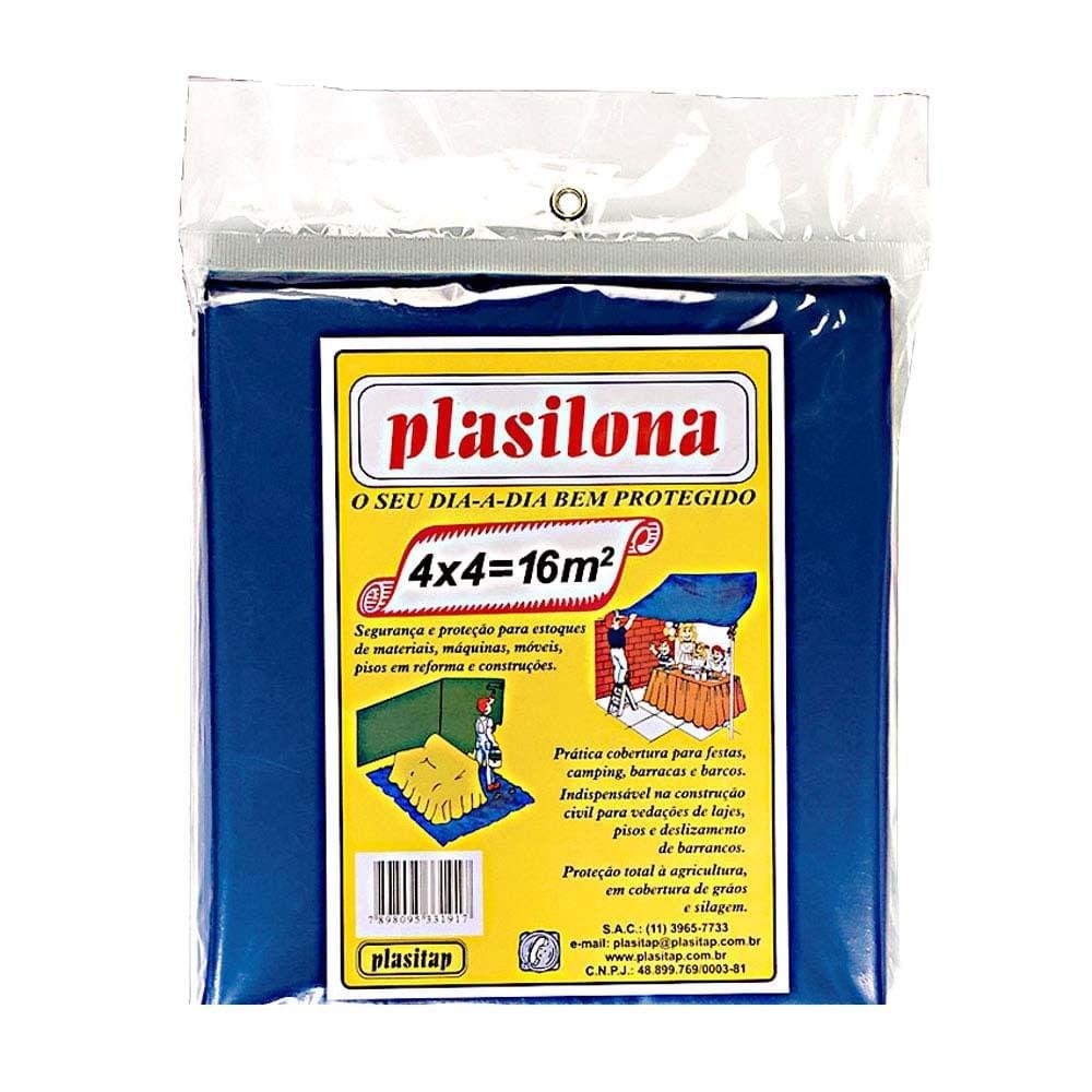 Lona Plástica 4 X 4 M Azul Plasitap - 1